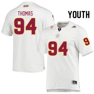 Youth Landen Thomas White Arizona State Sun Devils #94 Jersey 773969-631