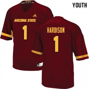 Youth Marcus Hardison Maroon Arizona State University #1 Jersey 776911-130