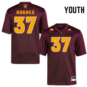 Youth Martell Hughes Maroon Arizona State Sun Devils #37 Jersey 216520-280