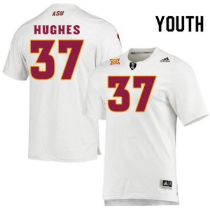 Youth Martell Hughes White Arizona State University #37 Jersey 456689-138