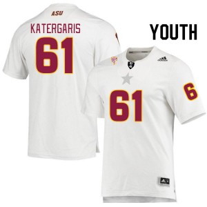 Youth Matt Katergaris White Arizona State #61 Jersey 972575-772