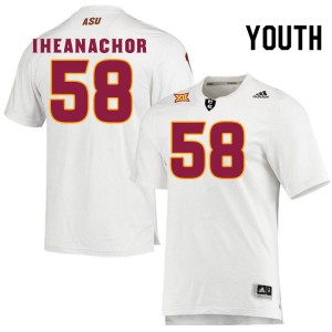 Youth Max Iheanachor White Arizona State University #58 Jersey 153154-261