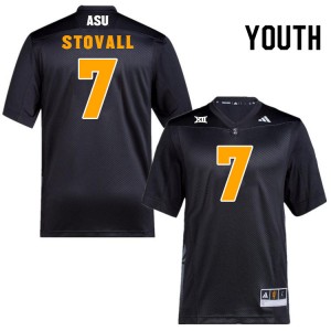 Youth Melquan Stovall Black Arizona State #7 Jersey 163061-793