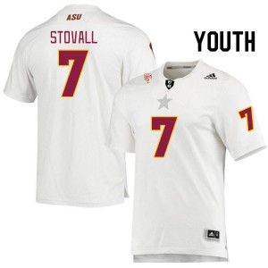 Youth Melquan Stovall White Arizona State University #7 Jersey 956021-664