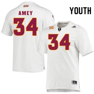 Youth Myles Amey White Arizona State Sun Devils #34 Jersey 766975-802