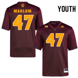 Youth Race Mahlum Maroon Arizona State University #47 Jersey 351809-650