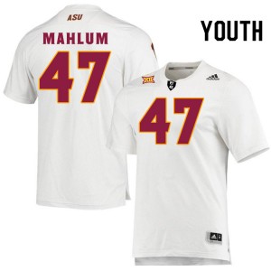 Youth Race Mahlum White Arizona State Sun Devils #47 Jersey 699504-810