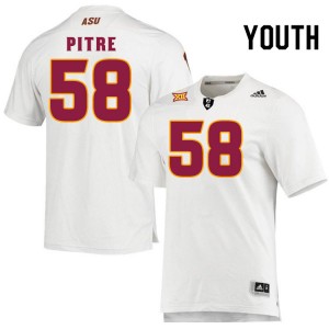 Youth Roman Pitre White Arizona State #58 Jersey 515350-197