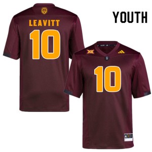 Youth Sam Leavitt Maroon Arizona State Sun Devils #10 Jersey 405530-227