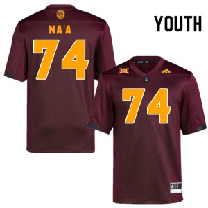 Youth Sean Na'a Maroon Arizona State Sun Devils #74 Jersey 224567-607