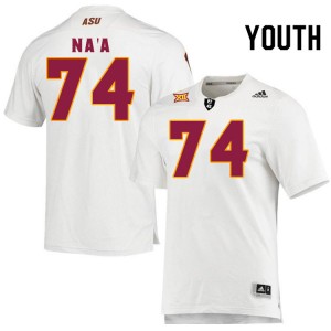 Youth Sean Na'a White Arizona State #74 Jersey 218937-541