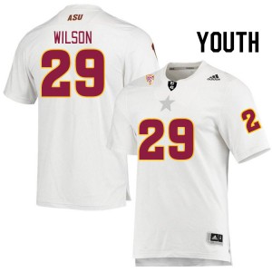 Youth Shahid Wilson White Arizona State Sun Devils #29 Jersey 466617-490