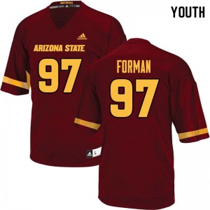 Youth Shannon Forman Maroon Arizona State University #97 Jersey 160691-235