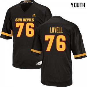 Youth Spencer Lovell Black Sun Devils #76 Jersey 180810-204