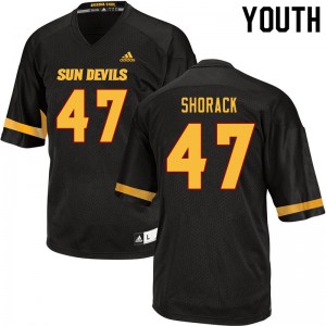 Youth Thomas Shorack Black Arizona State University #47 Jersey 223439-556