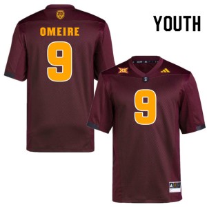 Youth Troy Omeire Maroon Sun Devils #9 Jersey 235421-361