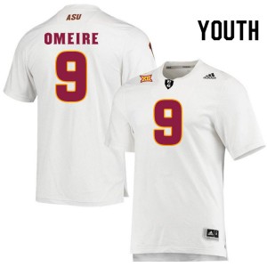 Youth Troy Omeire White Arizona State Sun Devils #9 Jersey 532972-154
